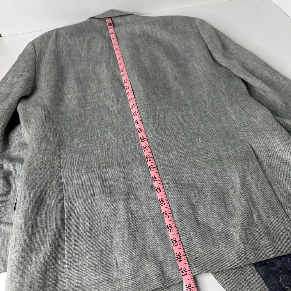 Michael Kors 100% Linen Blazer Gray Sport Coat Suit Jacket 2 Button Mens 42R